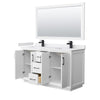 Custom image for White with Matte Black Trim / White Cultured Marble / 58