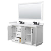 Custom image for White with Matte Black Trim / White Cultured Marble / 58