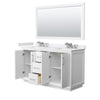 Custom image for White with Brushed Nickel Trim / White Cultured Marble / 58