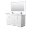 Custom image for White with Brushed Nickel Trim / White Quartz / 58