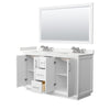 Custom image for White with Brushed Nickel Trim / White Quartz / 58