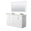 Custom image for White with Brushed Nickel Trim / White Quartz / 58