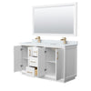 Custom image for White with Satin Bronze Trim / White Carrara Marble / 58