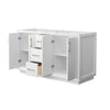 Custom image for White with Satin Bronze Trim / No Mirror