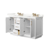 Custom image for White with Satin Bronze Trim / Giotto Quartz / No Mirror