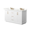 Custom image for White with Satin Bronze Trim / Giotto Quartz / No Mirror