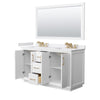 Custom image for White with Satin Bronze Trim / White Cultured Marble / 58