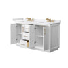 Custom image for White with Satin Bronze Trim / White Cultured Marble / No Mirror