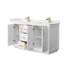 Custom image for White with Satin Bronze Trim / White Quartz / No Mirror