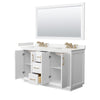 Custom image for White with Satin Bronze Trim / White Quartz / 58