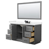Custom image for Dark Gray with Matte Black Trim / Carrara Cultured Marble / 58