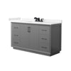 Custom image for Dark Gray with Matte Black Trim / Carrara Cultured Marble / No Mirror