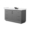 Custom image for Dark Gray with Matte Black Trim / White Cultured Marble / No Mirror