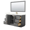 Custom image for Dark Gray with Satin Bronze Trim / Giotto Quartz / 58