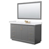 Custom image for Dark Gray with Satin Bronze Trim / White Cultured Marble / 58