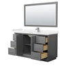 Custom image for Dark Gray with Brushed Nickel Trim / Carrara Cultured Marble / 58