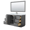 Custom image for Dark Gray with Brushed Nickel Trim / White Carrara Marble / 58