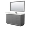 Custom image for Dark Gray with Brushed Nickel Trim / White Quartz / 58