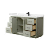 Custom image for Light Green with Matte Black Trim / Carrara Cultured Marble / No Mirror