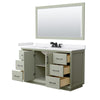 Custom image for Light Green with Matte Black Trim / White Cultured Marble / 58