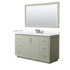 Custom image for Light Green with Brushed Nickel Trim / Carrara Cultured Marble / 58