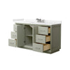 Custom image for Light Green with Brushed Nickel Trim / Carrara Cultured Marble / No Mirror