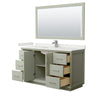 Custom image for Light Green with Brushed Nickel Trim / White Quartz / 58