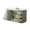 Custom image for Light Green with Brushed Nickel Trim / White Quartz / No Mirror