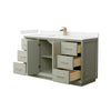 Custom image for Light Green with Satin Bronze Trim / Carrara Cultured Marble / No Mirror