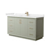 Custom image for Light Green with Satin Bronze Trim / Carrara Cultured Marble / No Mirror