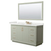 Custom image for Light Green with Satin Bronze Trim / White Quartz / 58