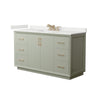 Custom image for Light Green with Satin Bronze Trim / White Quartz / No Mirror