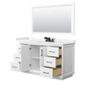 Custom image for White with Matte Black Trim / White Cultured Marble / 58