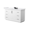 Custom image for White with Matte Black Trim / White Cultured Marble / No Mirror