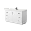 Custom image for White with Matte Black Trim / White Quartz / No Mirror