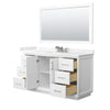 Custom image for White with Brushed Nickel Trim / Carrara Cultured Marble / 58