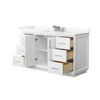 Custom image for White with Brushed Nickel Trim / Giotto Quartz / No Mirror