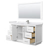 Custom image for White with Brushed Nickel Trim / White Cultured Marble / 58