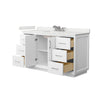 Custom image for White with Brushed Nickel Trim / White Quartz / No Mirror