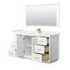 Custom image for White with Satin Bronze Trim / Carrara Cultured Marble / 58