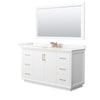 Custom image for White with Satin Bronze Trim / Giotto Quartz / 58