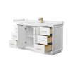 Custom image for White with Satin Bronze Trim / White Quartz / No Mirror