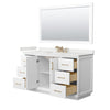 Custom image for White with Satin Bronze Trim / White Quartz / 58