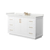 Custom image for White with Satin Bronze Trim / White Quartz / No Mirror