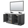 Custom image for Dark Gray with Matte Black Trim / Carrara Cultured Marble / 58