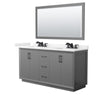 Custom image for Dark Gray with Matte Black Trim / Carrara Cultured Marble / 58