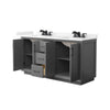 Custom image for Dark Gray with Matte Black Trim / Carrara Cultured Marble / No Mirror