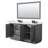 Custom image for Dark Gray with Matte Black Trim / White Cultured Marble / 58