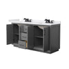 Custom image for Dark Gray with Matte Black Trim / White Cultured Marble / No Mirror