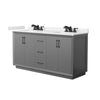 Custom image for Dark Gray with Matte Black Trim / White Quartz / No Mirror